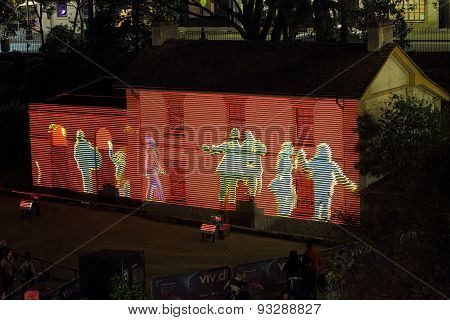 Cadmans Cottage In Lights Vivid Sydney