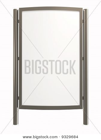 leere weiße Tafel für Werbung, isoliert auf weiss