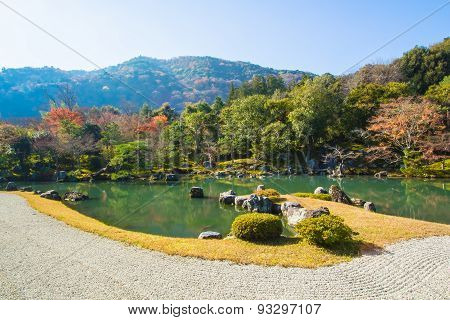 The Garden Of Tenryu-ji In Kyoto, Japan