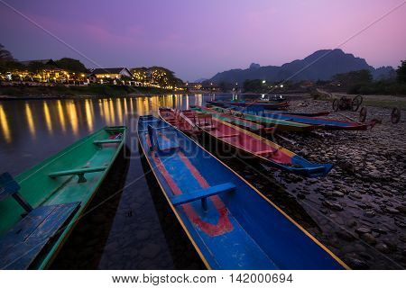 Vang Vieng is a tourism-oriented town in Laos, located in Vientiane Province about four hours bus ride north of the capital.