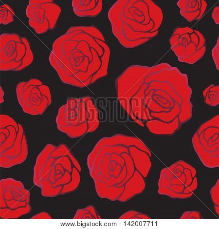 stock vector seamless floral pattern for printing on paper fabric. rose ornament