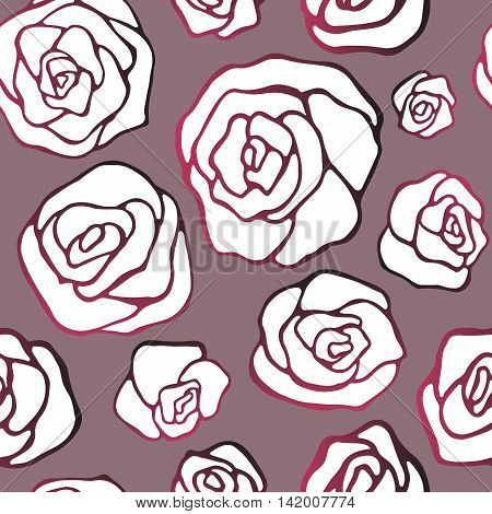 stock vector seamless floral pattern for printing on paper fabric. rose ornament