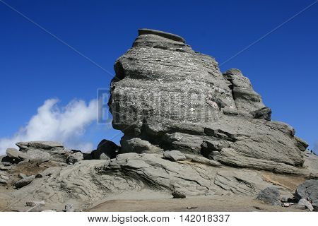 Sphinx - a symbol of the Carpathian mountains rock formation