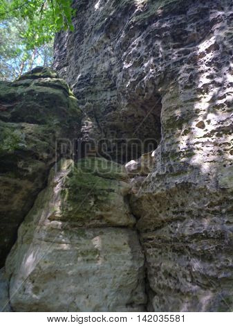 Eroded Textured Sandstone Rock Formations