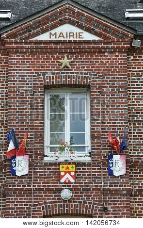 Esteville France - june 23 2016 : the town hall