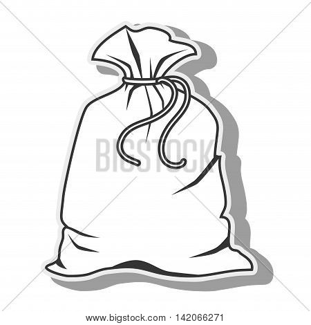 bag sack package carry object textile fabric vector graphic isolated and flat illustration