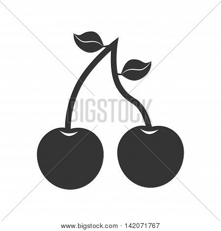 cherry cherries dessert decoration berry fruit vegetable vector graphic isolated and flat illustration
