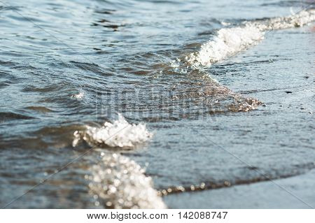 sun evening marine waves and beautiful surf