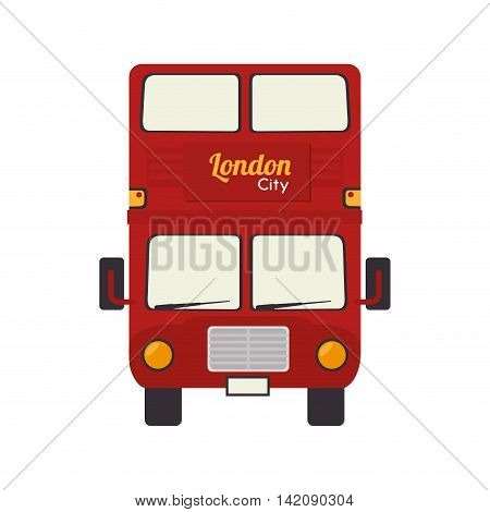 london bus vehicle british famous icon united kingdom english vector graphic isolated and flat illustration