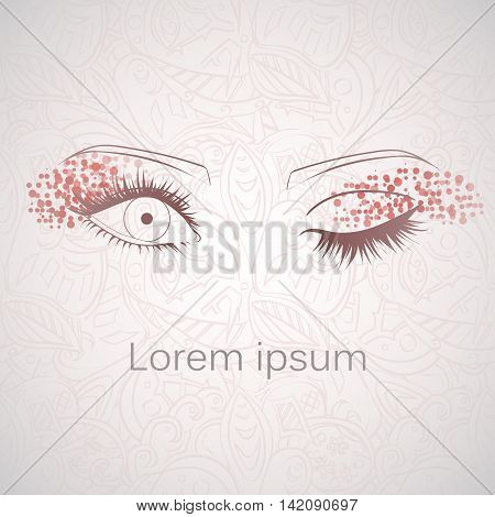Female Eyes Outline
