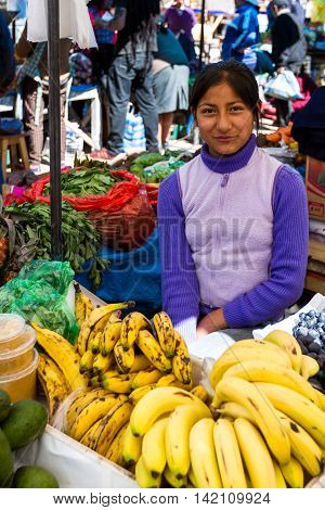 Fruits And Vegetables At The Market, Peru
