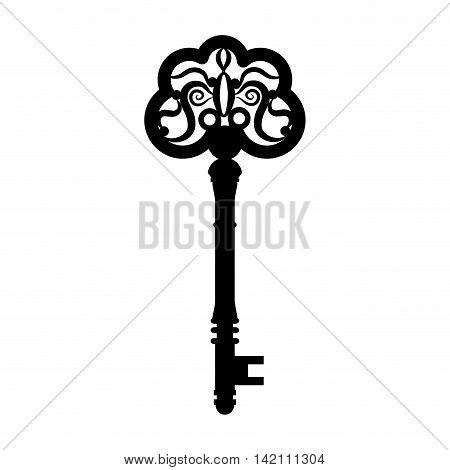 key  ornament old medieval concept retro  vintage vector graphic isolated and flat illustration