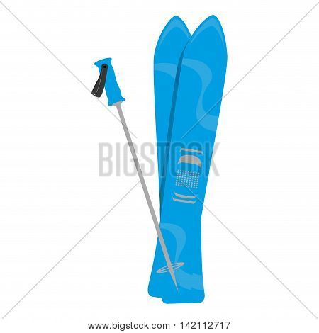 ski snowboard board table winter sport extreme vector graphic isolated and flat illustration