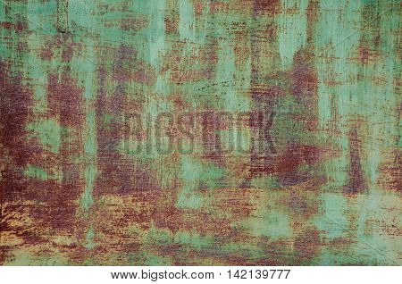 Structure of rusty painted metal for use as a texture