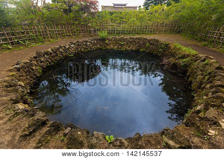 Choshiike Pond in Oshino village The World Cultural Heritage