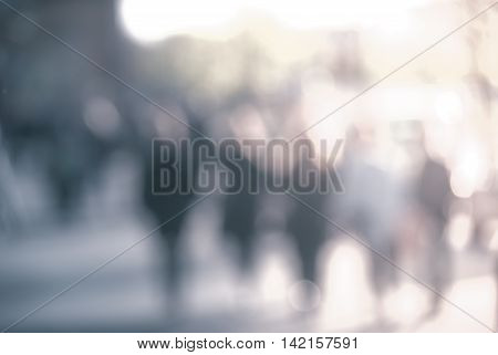 City commuters at sunset. Blurred background image for business, modile apps, and other uses.