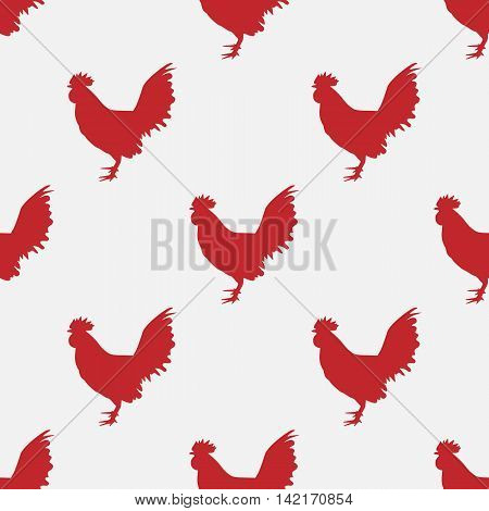 Vector Red Rooster Pattern