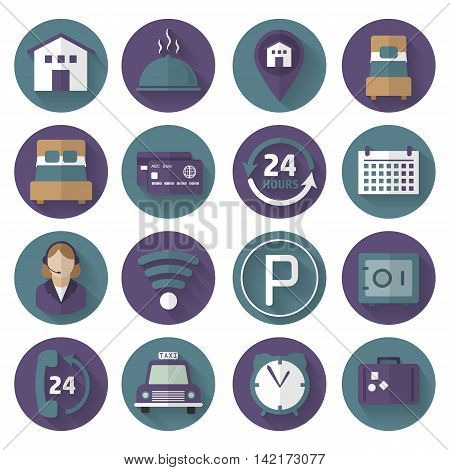 Vector Flat Icon Hotel