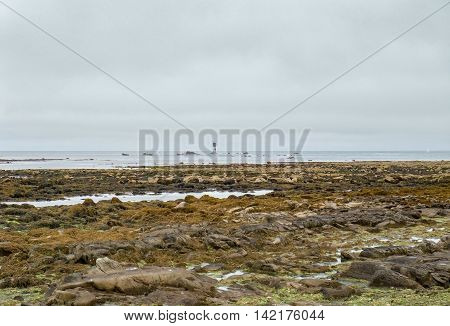 coastal scenery around Penmarch in the Finistere department of Brittany in France