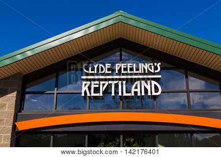 Allenwood PA - July 26 2016: Clyde Peeling's Reptiland is an enduring and unusual roadside attraction in north central Pennsylvania.