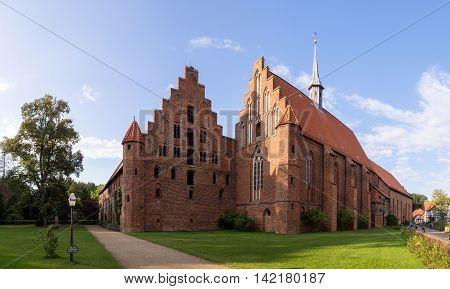 Wienhausen, Germany - August 06, 2016: Outside view of Wienhausen Abbey close to Celle