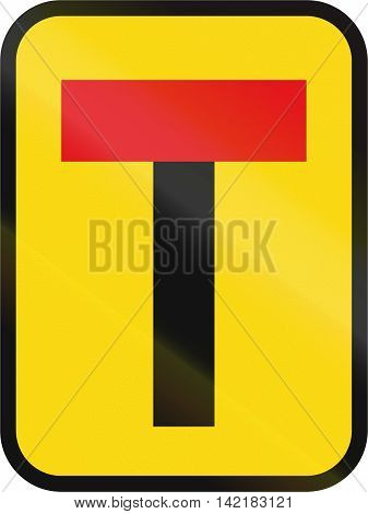Road Sign Used In The African Country Of Botswana - Cul-de-sac