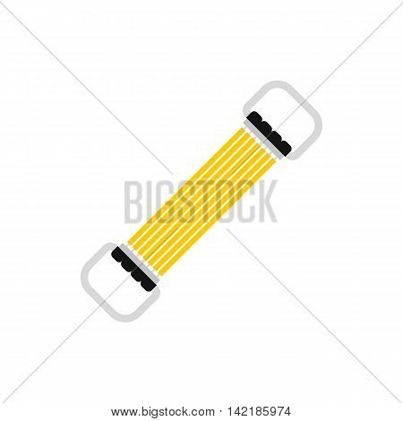 Sports stretchable belt icon in flat style on a white background