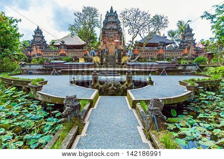 Lotus Temple With Pond, Ubud, Bali