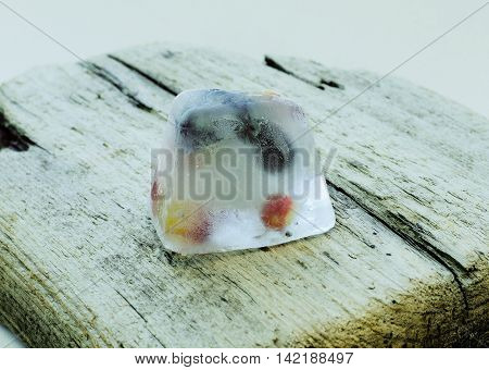 berries in ice structure for use as a texture