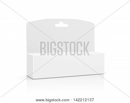 blank packaging white paper cardboard box isolated on white background with clipping path
