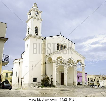 Lesina Gargano Puglia Italy white church annunziata