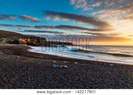 Sunset On The Ajuy Beach - Ajuy Fuerteventura Canary Islands Spain Europe