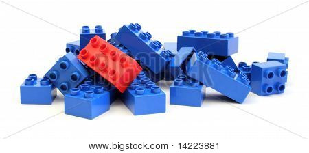Einsam roten Block