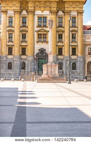 Ursuline church of the Holy Trinity in Ljubljana city in Slovenia