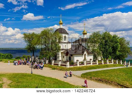 Sviyazhsk island, Tatarstan, Russia - June 12, 2016: the Church and the monastery on the island of Sviyazhsk.