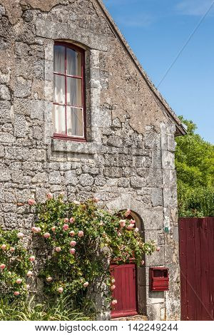 Scene in Crissay-sur-Manse typical French village with charming and romantic images and vistas village in the Loire Valley.