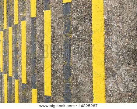 lignes d'avertissement jaune et noir