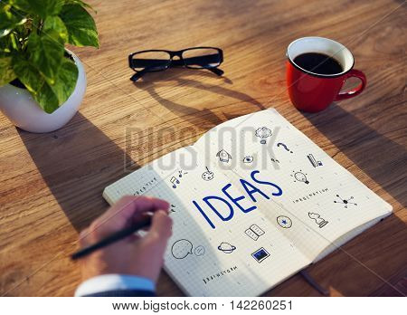 Ideas Lightbulb Musicnote Speech Icon Concept