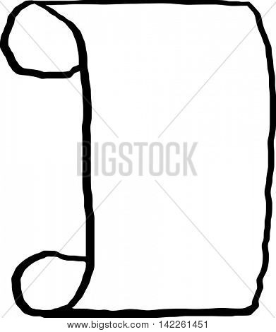 old blank paper or parchment scroll