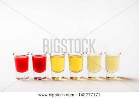 Glasses with  alcoholic drink 