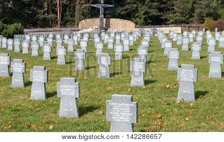 VAZEC SLOVAKIA - OCTOBER 30: Military cemetery from World war two on October 30 2015 in Vazec