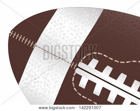 A typical american type foorball over a white background