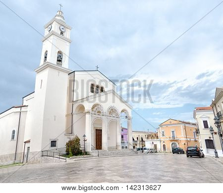 Lesina Gargano Puglia Italy buildings parish church
