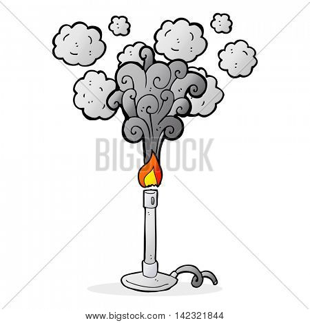 cartoon science bunsen burner