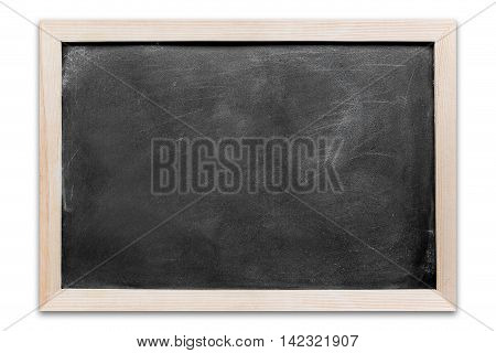 Blank dirty blackboard isolated on white background