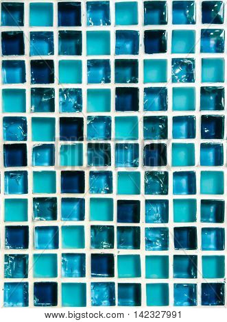 Ceramic of Mosaic Blue background and texture