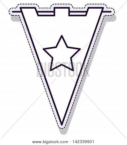 garland triangle party indpendence day vector illustration design