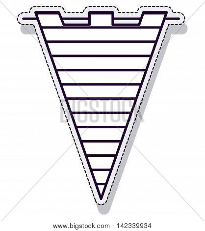 garland triangle party indpendence day vector illustration design