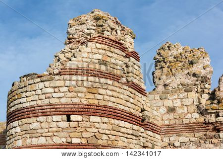 Ruins in old town of Nessebar Bulgaria