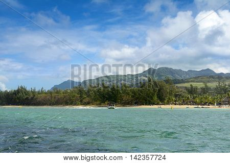 Beautiful coastline of Savanne District in Mauritius